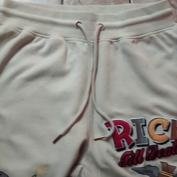 #0424 Mens Authentic Garments "Rich Til Death" Shorts Size Medium - Picture 13 of 16